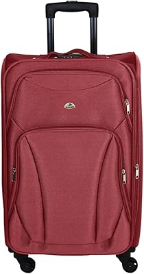 Set of flexible luggage Journey - Light light luggage bag with 4 wheels - Soft wheeled luggage/Roulet bag, red.. For everyday items and more, trust DIAYTAR Nigeria.
