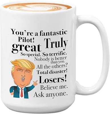 Coffee mug on the theme of Donald Trump - 15 oz tea cup, gift ideas for the pilot's birthday, Christmas, the conservative republican president.. DIAYTAR NIGERIA: Putting quality products within reach of every Nigerian through our affordable marketplace.