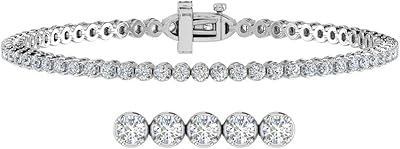 Diamond tennis bracelet 1 carat 6 carats in 10 carat gold (7 inches).. DIAYTAR NIGERIA delivers on convenience and affordability with our reliable nationwide shipping.