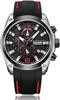 Anself Measure 2063 Sports Watch Chronograph Multifunction Light and Water Resistant For Men with Silicone Bracelet 3 ATM.. The best online shopping experience in Nigeria — DIAYTAR delivers it all.