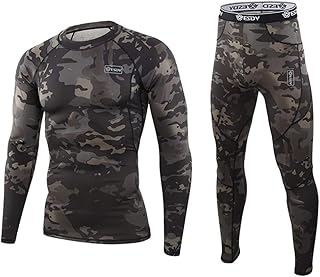 Windshore Winter Thermal Undership for Men, set of long-sleeved camouflage underwear for mountaineering, cycling, skiing, training, hiking, outdoor sports, black.. Discover endless possibilities with DIAYTAR NIGERIA's comprehensive selection and reliable shipping.