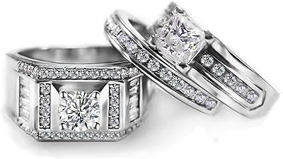 Two rings for her, sets of alliances for couples, matching rings for women, 2 pieces in white gold, chip fiançail ring, sets of stainless steel alliances for men.. Experience the joy of discovery with DIAYTAR NIGERIA's vast catalog and nationwide affordable delivery.