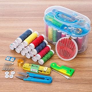 BB store sewing kit - beginners, travelers, emergency clothing repairs, accessories with storage box, portable sewing wire, family clothing repair kit, hand sewing kit, fast solutions (blue).. Elevate your shopping experience with DIAYTAR NIGERIA's vast catalog and budget-friendly options.