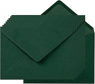 100 A7 colored envelopes 5 x 7 for greeting cards, birthdays, weddings, invitation cards for prenatal party (5.24 x 7.24 inches, dark green).. DIAYTAR NIGERIA revolutionizes online shopping with competitive prices and reliable 5-8 day delivery.