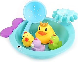 Floating set of Duck Floating Moon - MINI matching duck with boat and sieve - Soft and spongy vinyl bath toys for toddlers - Colorful bathtub toys for boys and girls.. Find everything you need at prices you'll love with DIAYTAR NIGERIA's comprehensive e-commerce platform.