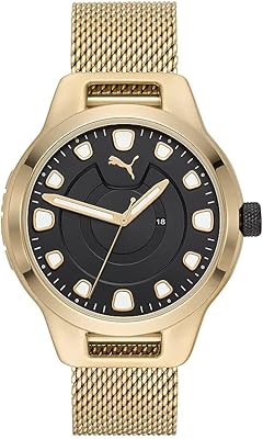 Puma for men's watches, 43 mm housing size, three -needle movement, stainless steel bracelet.. DIAYTAR NIGERIA: Where shopping is a pleasure with affordable prices and reliable delivery service.