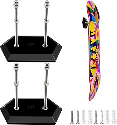 Wall support for the White Shop skateboard, 2 improved acrylic skateboard support parts, support for decoration and storage of skateboarding/black.. DIAYTAR NIGERIA delivers on our promise of extensive selection and budget-friendly nationwide shipping.