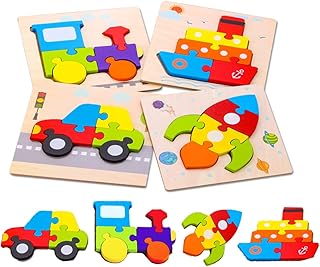 AM Anna 4pcs 3D wooden puzzles for toddlers, educational preschool learning toys for toddlers from 1 to 3 years old, wooden puzzles for babies of 1, 2, 3 and 4 years old, montessori toys, gifts for toddlers, boys and girls.. DIAYTAR NIGERIA: Your trusted partner for affordable online shopping with reliable delivery timeframes.