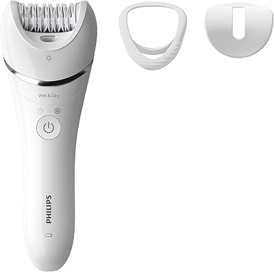 Philips Series 8000 wireless epilator for legs and body with 3 Extra wide accessories and head with 3 pins, BRE70001/01.. DIAYTAR NIGERIA delivers satisfaction with every purchase through our affordable and reliable service.