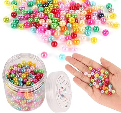 1000pcs Grabmingra, small shiny glass pearls 4 mm multicolored, round bulk pearls for the manufacture of jewelry (4 mm Multi).. Spend less, get more — that’s the DIAYTAR Nigeria promise.