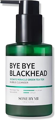 Some by mi tea tox foaming miracle cleaner 30 days with green tea to eliminate black dots, 120 g.. DIAYTAR NIGERIA: Bridging the gap between consumers and quality products with affordable nationwide shipping.