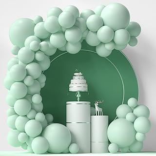 Set of Eni Eni Festival Balloons 84 pieces 5 " + 12" + 18 "Balloons Happy Birthday Green Pastel, Prenatal and wedding festive balloons.. You shop, we deliver — quick and easy with DIAYTAR Nigeria.