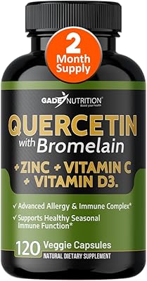 Quercetin with vitamin C and zinc - quercetine 500 mg - quercetine with bromelaïne - zinc quercetin - 120 vegetable capsules supplement of quercetin + vitamin D3 (GMO -free, gluten -free, vegan) 2 months of supply.. The future of Nigerian shopping is here — DIAYTAR Nigeria.