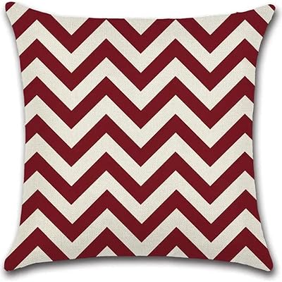 Rishahome Cotton cushion cover printed, burgundy/white, size 45 x 45 cm.. Experience DIAYTAR NIGERIA, where extensive product variety meets pocket-friendly prices and reliable delivery.