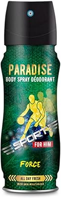 Deodorant in spray for the body Biellatm Paradise Force Men with hydrating for the skin and long -term freshness 24 hours - 200 ml.. Discover the convenience of DIAYTAR NIGERIA's vast e-commerce platform with delivery in just 5-8 days.