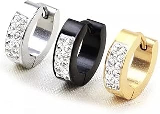 1 pack of 3 Creole Stainless steel earrings for men.. Experience shopping satisfaction with DIAYTAR NIGERIA's vast selection and nationwide delivery service.