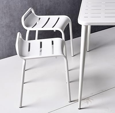 GWAREZ LOT OF 2 Modern Establishable Garden Bistro Bistro Chairs with low -short backdles, Rust resistant exterior - White.. Nigeria's favorite online shopping platform, DIAYTAR offers unbeatable prices and delivery within a week.