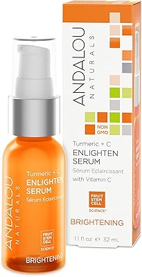 Lightening serum for skin with turmeric + vitamin C from Andalus.. DIAYTAR NIGERIA connects you with thousands of products at competitive prices, delivered within a week.