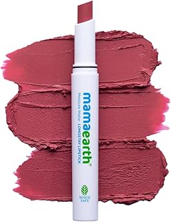 Mama Earth Long Wear Moisture Matte Rouge lipstick with avocado oil and vitamin E which lasts 12 hours - 05 Bubble Jam Nude - 2 g.. Shop smart and save with DIAYTAR NIGERIA's extensive product range and 5-8 day delivery guarantee.
