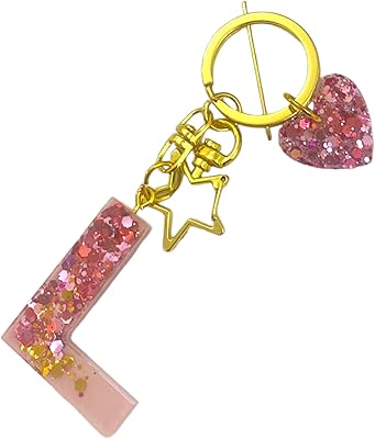 L-shaped keychain, pretty as a gift, product in handmade resin, 4.. DIAYTAR NIGERIA puts thousands of products at your fingertips with affordable prices and delivery within a week.