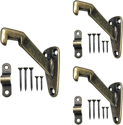Robust handrail support in ancient brass, pack of 3 | HowTool.. DIAYTAR NIGERIA: Where affordability meets variety in Nigeria's most comprehensive online marketplace.