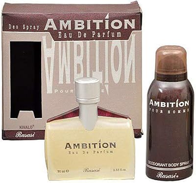 Rasasi perfume Rasasi Ambition for men 70 ml + deodorant 150 ml of kefalo.. Experience the power of choice with DIAYTAR NIGERIA's vast catalog and affordable 5-8 day delivery.