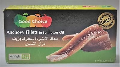 Anchovy fillets with sunflower oil, Good Choice Spain 43 gr. (Pack of 3).. Shop with purpose at DIAYTAR NIGERIA and receive your purchases at unbeatable prices within the week.