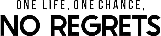MURAL STICKER My vinyl story motivating and inspiring "One life one chance no regret" wall sticker for desk decoration, gym, school and classroom.. With DIAYTAR Nigeria, you can browse through thousands of items at the best prices. Place your order today and receive it in less than a week.
