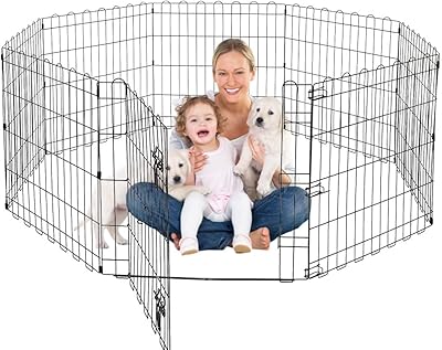 Lucky Row 61 x 61 cm Dog Park, Foldable Dressage Cash for puppy, Portable metal courtyard fence for small dog travel 8 panels.. DIAYTAR NIGERIA: Where affordability meets variety in Nigeria's most comprehensive online marketplace.