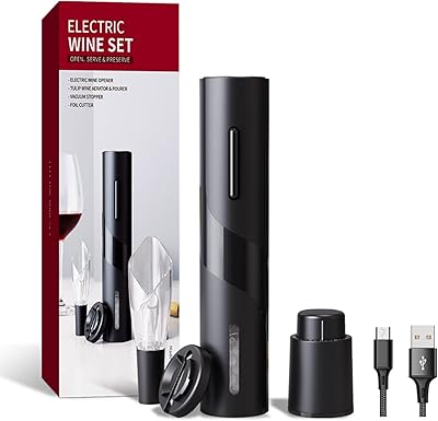 Electric and batteries, corkscrew gift box, 4 in 1 with batteries, Practical electric bouteille for family meetings, culture of wine, culture of wine.. Why wait? Get your order in 5–8 days with DIAYTAR Nigeria.