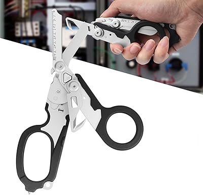 Elegant emergency intervention scissors, folding stainless steel scissor pliers, outdoor campsite (black).. Nigeria's fastest-growing e-commerce site offers unbeatable prices and delivery within 8 days.