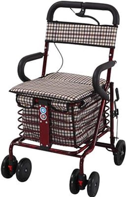 Cart of portable races for the elderly, 4 folding wheels with brake, durable, foldable and easy to store.. No stress, no delays — DIAYTAR Nigeria is your trusted shopping partner.