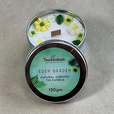 Nature Touch Soy Soy Candle with wooden wick. Eden Garden... DIAYTAR NIGERIA delivers happiness in 5-8 days with our affordable and diverse product range.