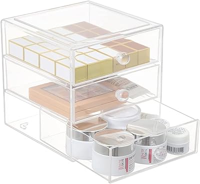 Acrylic makeup drawer organizer, 3 drawing drawers for transparent cosmetics, acrylic storage organizers, cosmetics, skin care boxes, hair accessories, bathroom, counter.. Your digital shopping ally, DIAYTAR NIGERIA offers extensive selection with budget-friendly delivery.