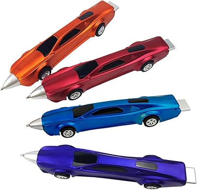 4 sports car pens, funny ball pens for children, fancy pens, cute children's pens, cool children's pens, school supplies, racing car pens, children's gifts (blue ink).. DIAYTAR NIGERIA makes quality accessible with our diverse product range and dependable delivery service.