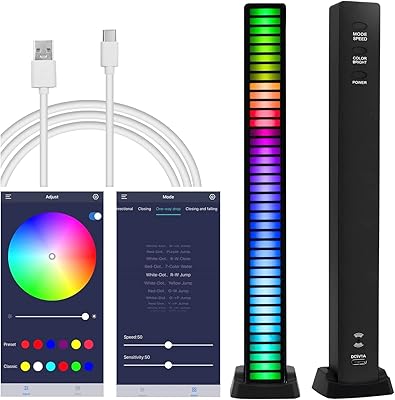 Musical light Farrobizz RVB, LED light with voice control, atmosphere light with sound control Farrobizz RVB, 40 -bit Improved 40 -bit detection light with application control, for games, car, pc, television, party and more.. Forget the long lines — DIAYTAR Nigeria is always open for shopping.