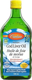 Carlson - Cod liver oil, 1100 mg omega -3, Norwegian wild, Sustainable source, lemon, 500 ml.. From fashion trends to home essentials — find it on DIAYTAR Nigeria.