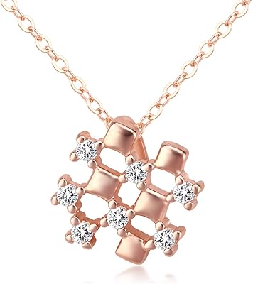 Collier plaqué or rose en zircon de we shall ofekim - 5071131, crystal.. With DIAYTAR Nigeria, shopping online is easy, affordable, and fast.