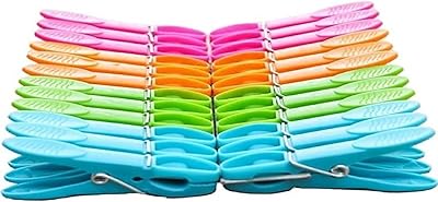 Set of 24 7 cm multicolored plastic clothespins.. Discover why thousands choose DIAYTAR NIGERIA for affordable products delivered in less than a week.
