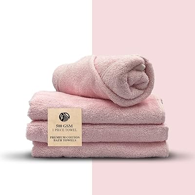 Somerfield towels - Bath towels (01 room) - Luxury 500 g/m2 100 % Cotton Filled with rings - Fast drying, very absorbent and soft to the touch, perfect for daily use (baby pink).. Your everyday shopping companion, DIAYTAR NIGERIA offers unbeatable value with nationwide delivery.