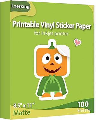 Printable vinyl sticker paper for inkjet printer, 100 sheets, matt white, waterproof, 8.5 x 11 inches.. Discover the perfect balance of price and convenience with DIAYTAR NIGERIA's nationwide e-commerce platform.