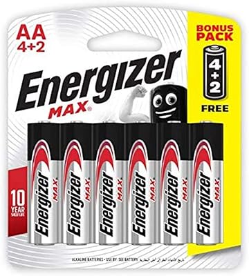 Alkaline batteries AA ENERGIZER 1.5 V max E91BP6, 6 pieces - black.. Shopping has never been easier — DIAYTAR Nigeria delivers it all in 5–8 days.