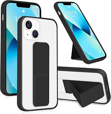 Infosun Protective shell for iPhone 13, foldable matte protective shell, crutch, handle and crystal support for iPhone 13 6.1 inch (black).. Fast. Reliable. Affordable. DIAYTAR Nigeria is all that and more.
