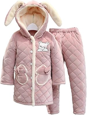 Hot pajamas for girls in winter for girls, thick pajamas, costume clothes to wear at home in winter (color: pink, size: 110 cm).. DIAYTAR NIGERIA transforms dreams into deliveries with our affordable prices and 5-8 day shipping.