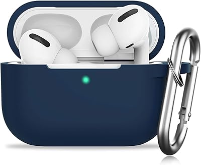 Protective case for AirPods Pro with keychain, complete protective case, anti-shoc, flexible silicone, compatible with Apple AirPods Pro for women, men and girls, with LED lighting before visible blue.. DIAYTAR NIGERIA delivers on every promise with our affordable prices and nationwide delivery service.