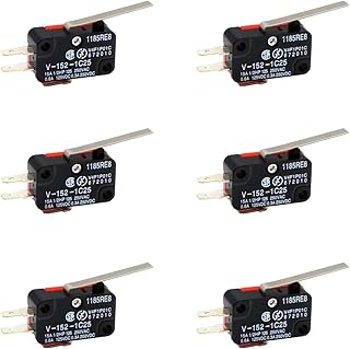 Xenocam 6 pieces V-152-1C25 3P Type of short hinge lever, micro miniature end switch SPDT 1NC 1NC.. DIAYTAR NIGERIA: Where affordability meets variety, with thousands of products delivered in less than 8 days.