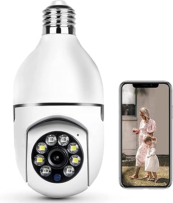 Panoramic 360 ° 360 ° bulb camera/1080p 5g/2.4 GHz inclination home safety camera Dome Double Bande.. DIAYTAR NIGERIA brings affordable shopping to your fingertips with reliable delivery in less than 8 days.