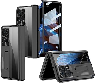 GARTARN rigid protection shell compatible with Oppo Find N2, Magnetic hinges in rigid PC with screen protector and crutch for Oppo Find N2 (Black).. Nigeria’s trusted store online — DIAYTAR Nigeria never disappoints.