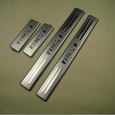 Stainless steel LED threshold bar, 4 rooms, for Ford Kuga Escape 2012-2015, threshold protection accessories with lighting, white.. DIAYTAR NIGERIA: Your trusted e-commerce partner with extensive product choices and affordable delivery.