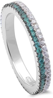 Sterling 925 silver ring with round cubic zirconia entirely stacked 3 mm.. Explore limitless products on DIAYTAR Nigeria — at the lowest prices.